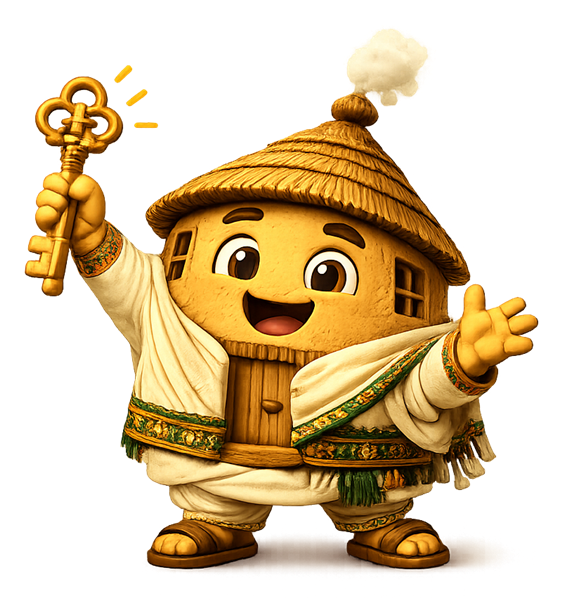 Hboosh mascot waving hello